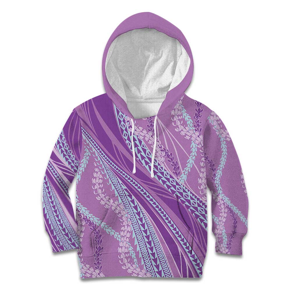 Polynesian Puakeniken Pikake Twisted Lei Kid Hoodie Amethys - Polynesian Pride