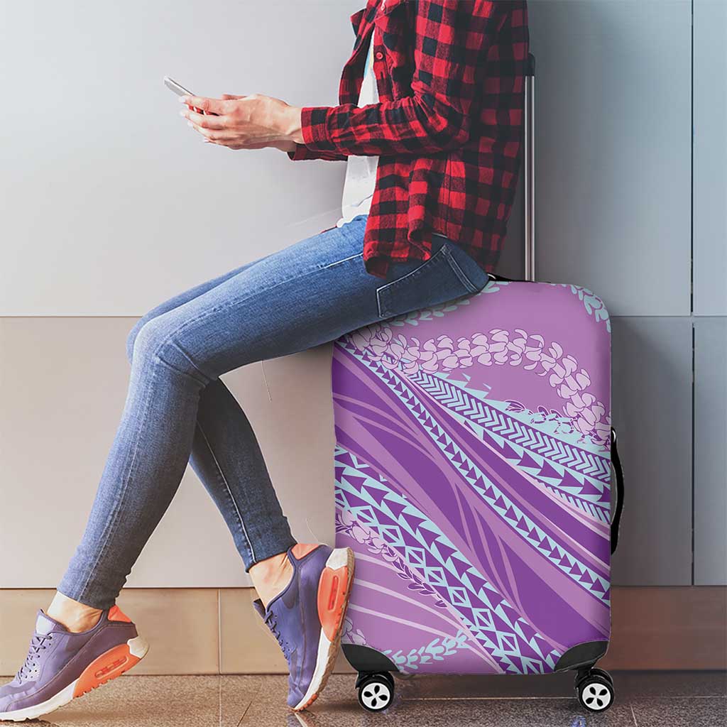 Polynesian Puakeniken Pikake Twisted Lei Luggage Cover Amethys - Polynesian Pride