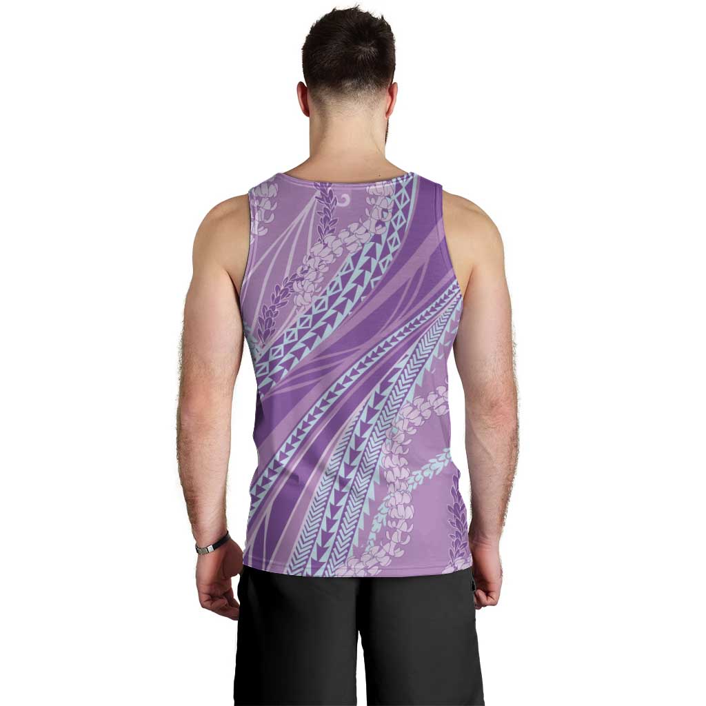 Polynesian Puakeniken Pikake Twisted Lei Men Tank Top Amethys - Polynesian Pride