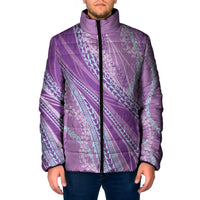 Polynesian Puakeniken Pikake Twisted Lei Padded Jacket Amethys LT7 Men Amethys - Polynesian Pride