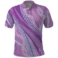 Polynesian Puakeniken Pikake Twisted Lei Polo Shirt Amethys - Polynesian Pride