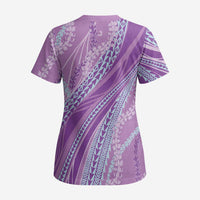 Polynesian Puakeniken Pikake Twisted Lei Scrub Top Amethys LT7 - Polynesian Pride