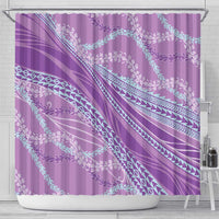 Polynesian Puakeniken Pikake Twisted Lei Shower Curtain Amethys - Polynesian Pride