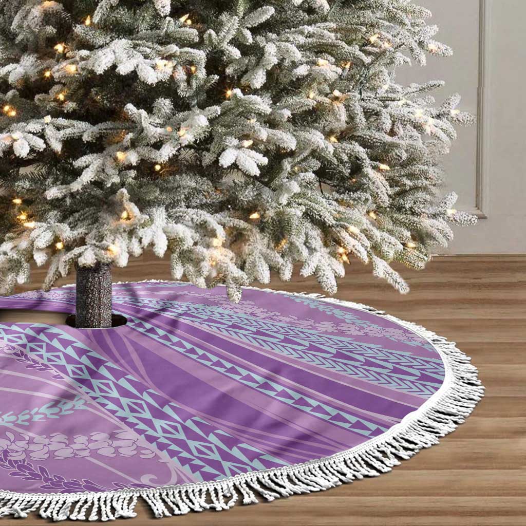 Polynesian Puakeniken Pikake Twisted Lei Tree Skirt Amethys - Polynesian Pride