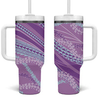 Polynesian Puakeniken Pikake Twisted Lei Tumbler With Handle Amethys LT7 One Size: 40 oz Amethys - Polynesian Pride