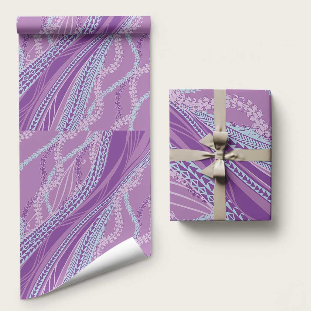 Polynesian Puakeniken Pikake Twisted Lei Wrapping Paper Amethys