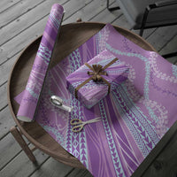 Polynesian Puakeniken Pikake Twisted Lei Wrapping Paper Amethys