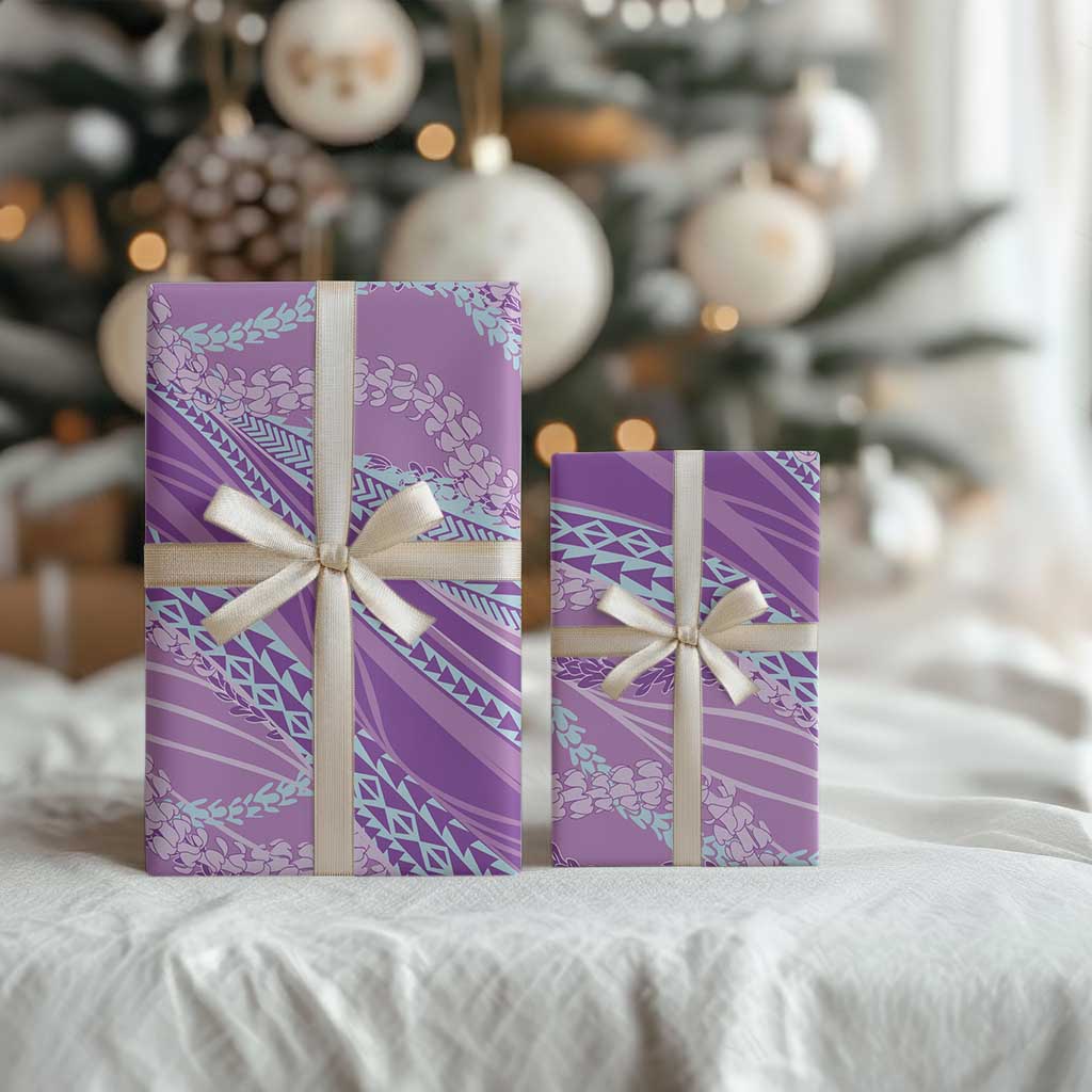 Polynesian Puakeniken Pikake Twisted Lei Wrapping Paper Amethys