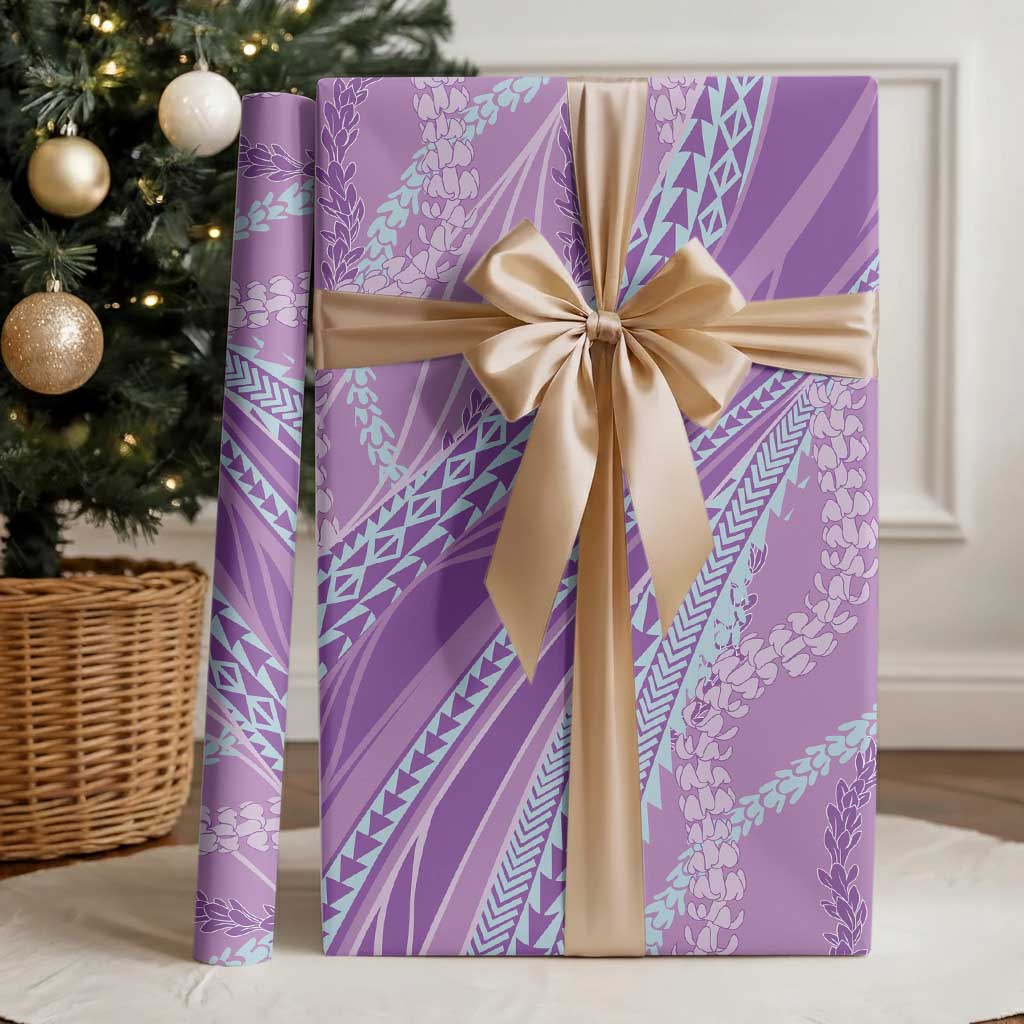 Polynesian Puakeniken Pikake Twisted Lei Wrapping Paper Amethys