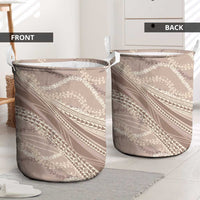Polynesian Puakeniken Pikake Twisted Lei Laundry Basket Beige LT7 - Polynesian Pride