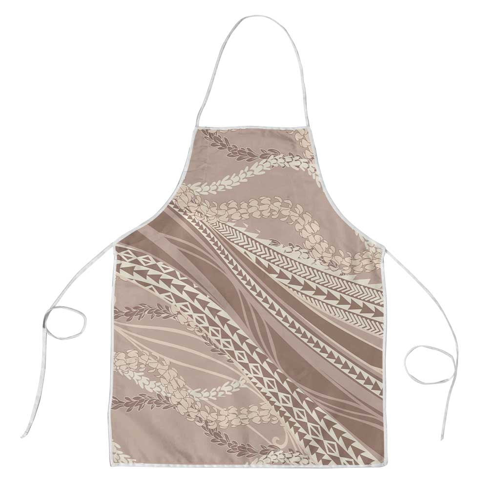 Polynesian Puakeniken Pikake Twisted Lei Apron Beige LT7 Beige - Polynesian Pride