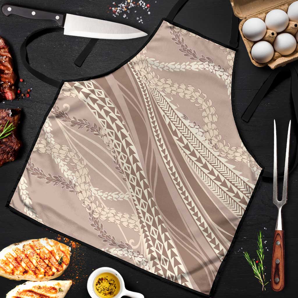 Polynesian Puakeniken Pikake Twisted Lei Apron Beige LT7 Beige - Polynesian Pride
