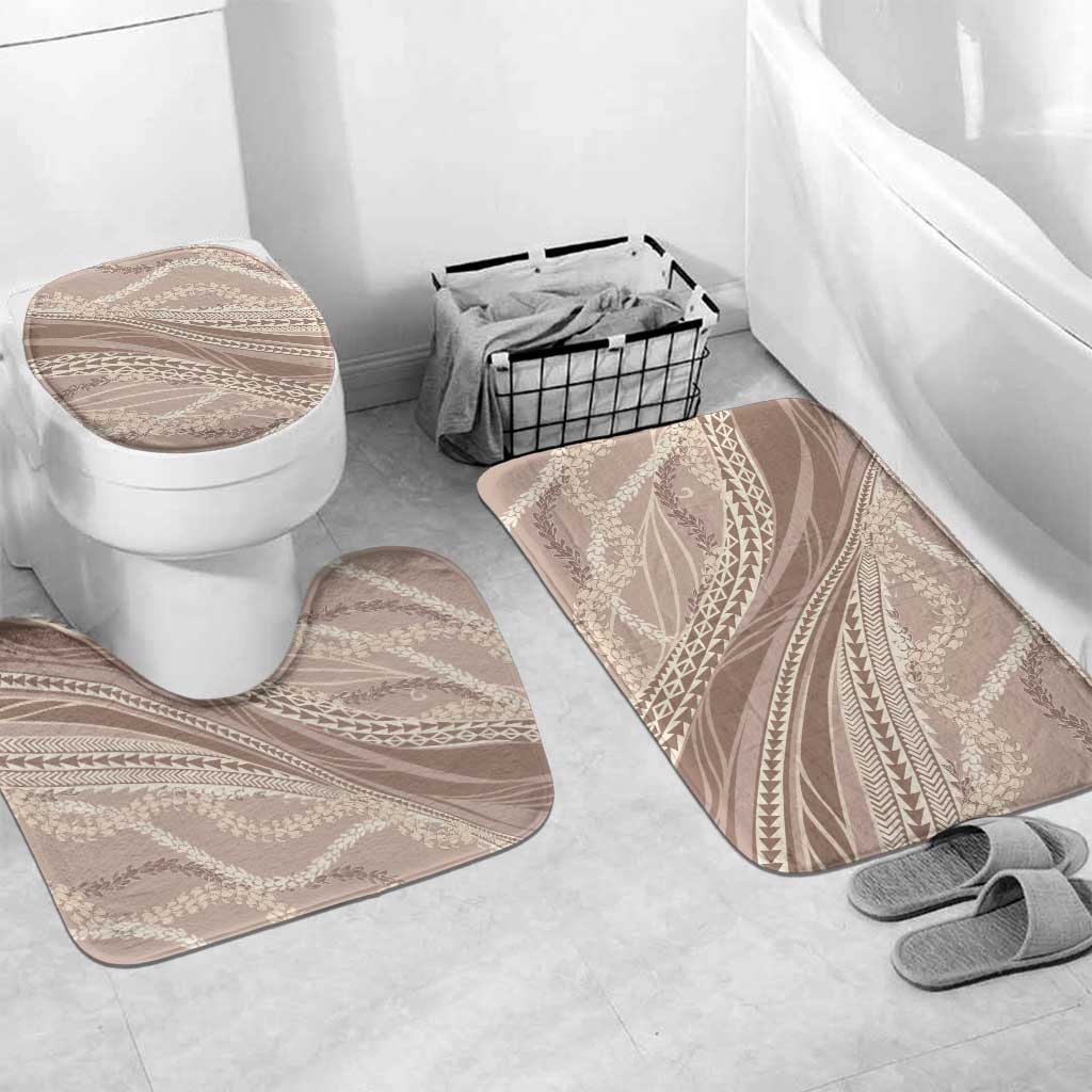 Polynesian Puakeniken Pikake Twisted Lei Bathroom Set Beige - Polynesian Pride