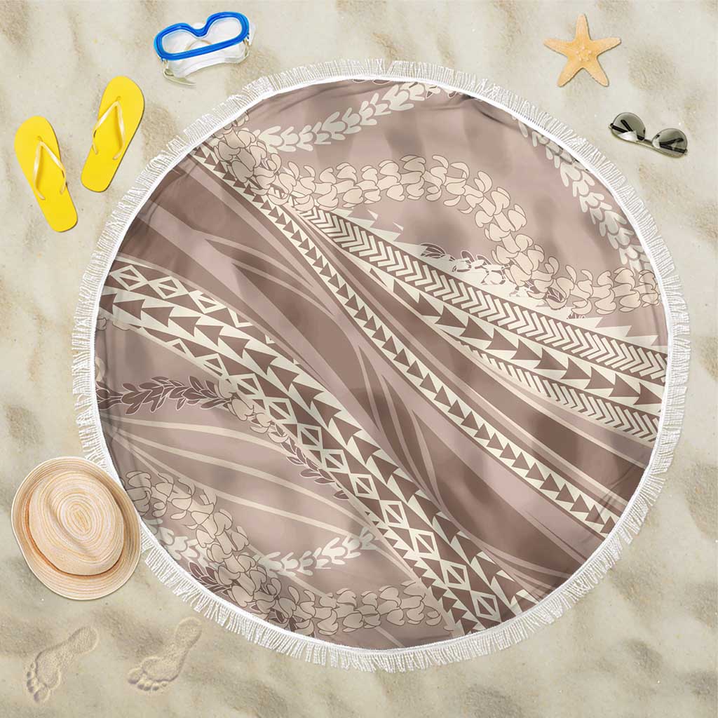 Polynesian Puakeniken Pikake Twisted Lei Beach Blanket Beige - Polynesian Pride