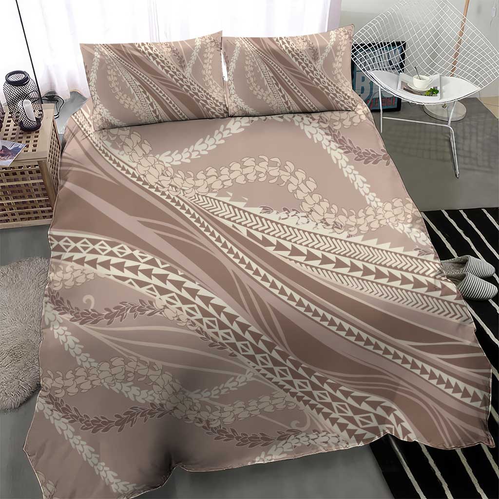 Polynesian Puakeniken Pikake Twisted Lei Bedding Set Beige LT7 - Polynesian Pride
