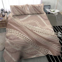 Polynesian Puakeniken Pikake Twisted Lei Bedding Set Beige LT7 - Polynesian Pride