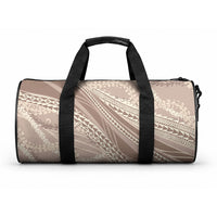 Polynesian Puakeniken Pikake Twisted Lei Duffle Bag Beige