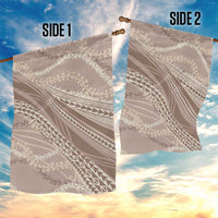 Polynesian Puakeniken Pikake Twisted Lei Garden Flag Beige LT7 - Polynesian Pride