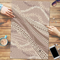 Polynesian Puakeniken Pikake Twisted Lei Puzzle Beige LT7 Beige - Polynesian Pride