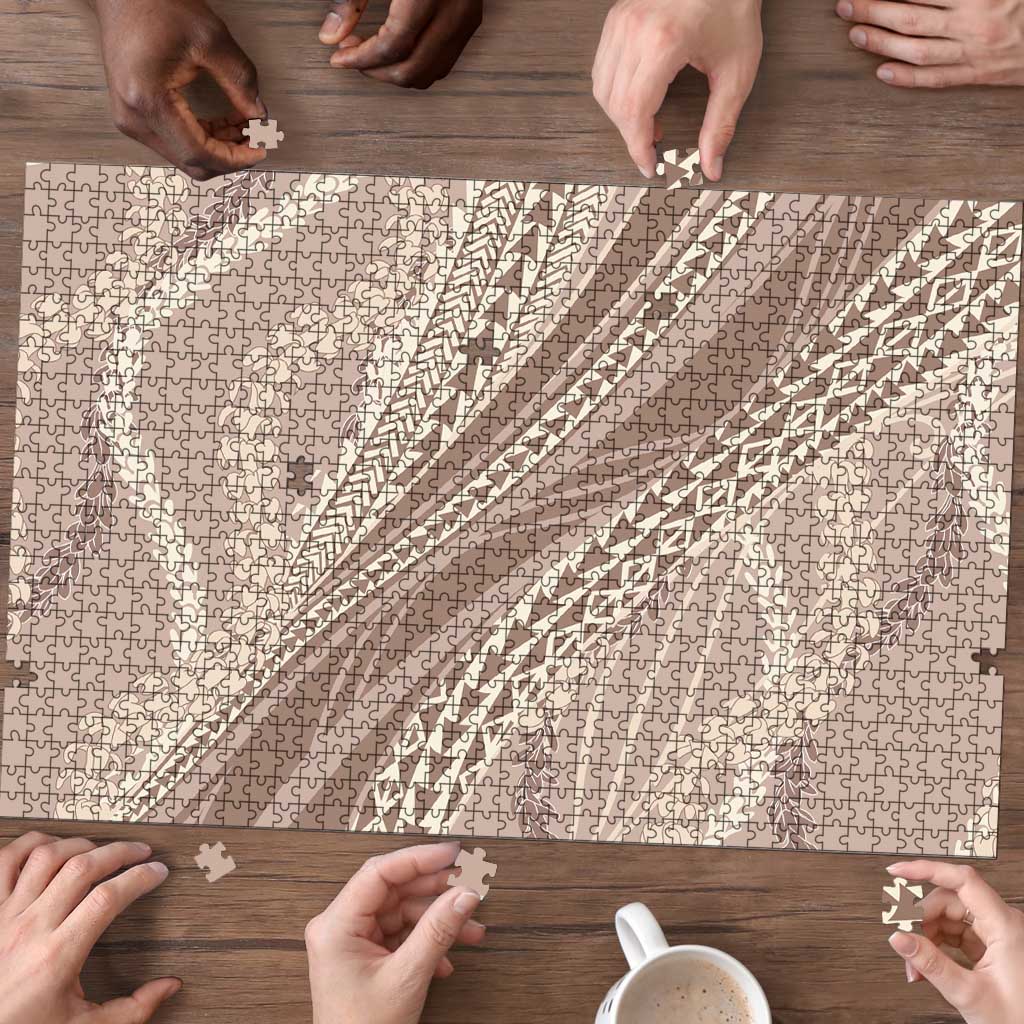 Polynesian Puakeniken Pikake Twisted Lei Puzzle Beige LT7 - Polynesian Pride