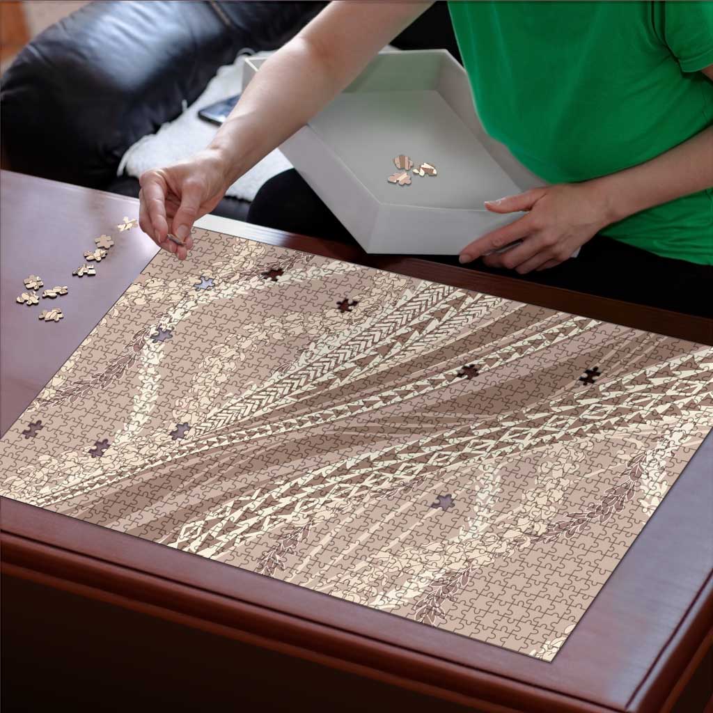 Polynesian Puakeniken Pikake Twisted Lei Puzzle Beige LT7 - Polynesian Pride