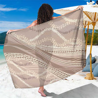Polynesian Puakeniken Pikake Twisted Lei Sarong Beige LT7 One Size 44 x 66 inches Beige - Polynesian Pride