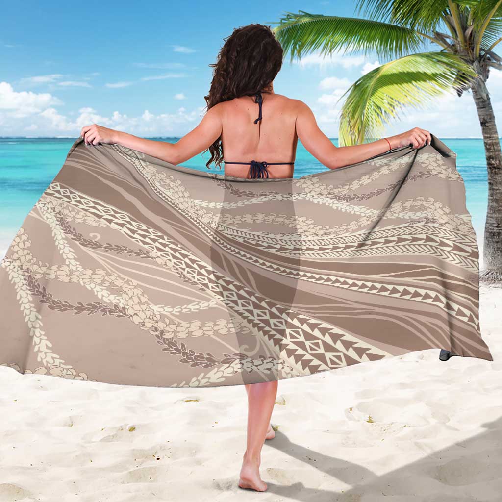 Polynesian Puakeniken Pikake Twisted Lei Sarong Beige LT7 - Polynesian Pride
