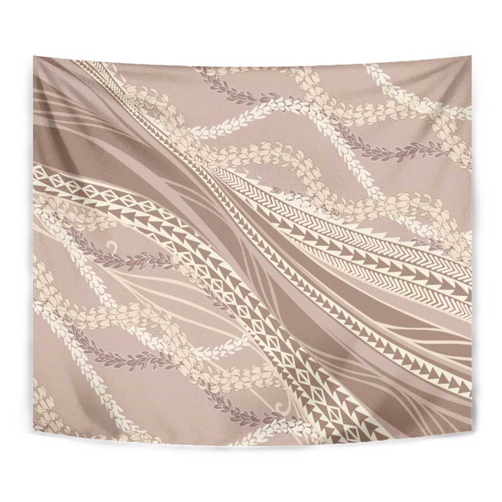 Polynesian Puakeniken Pikake Twisted Lei Tapestry Beige - Polynesian Pride
