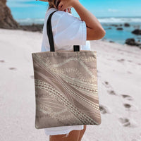 Polynesian Puakeniken Pikake Twisted Lei Tote Bag Beige LT7 - Polynesian Pride