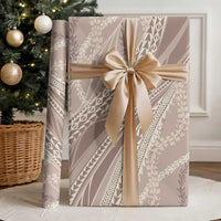 Polynesian Puakeniken Pikake Twisted Lei Wrapping Paper Beige