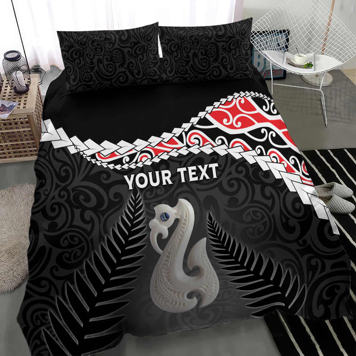 Personalised New Zealand Maori Bedding Set Manaia Mix Koru LT7 - Polynesian Pride