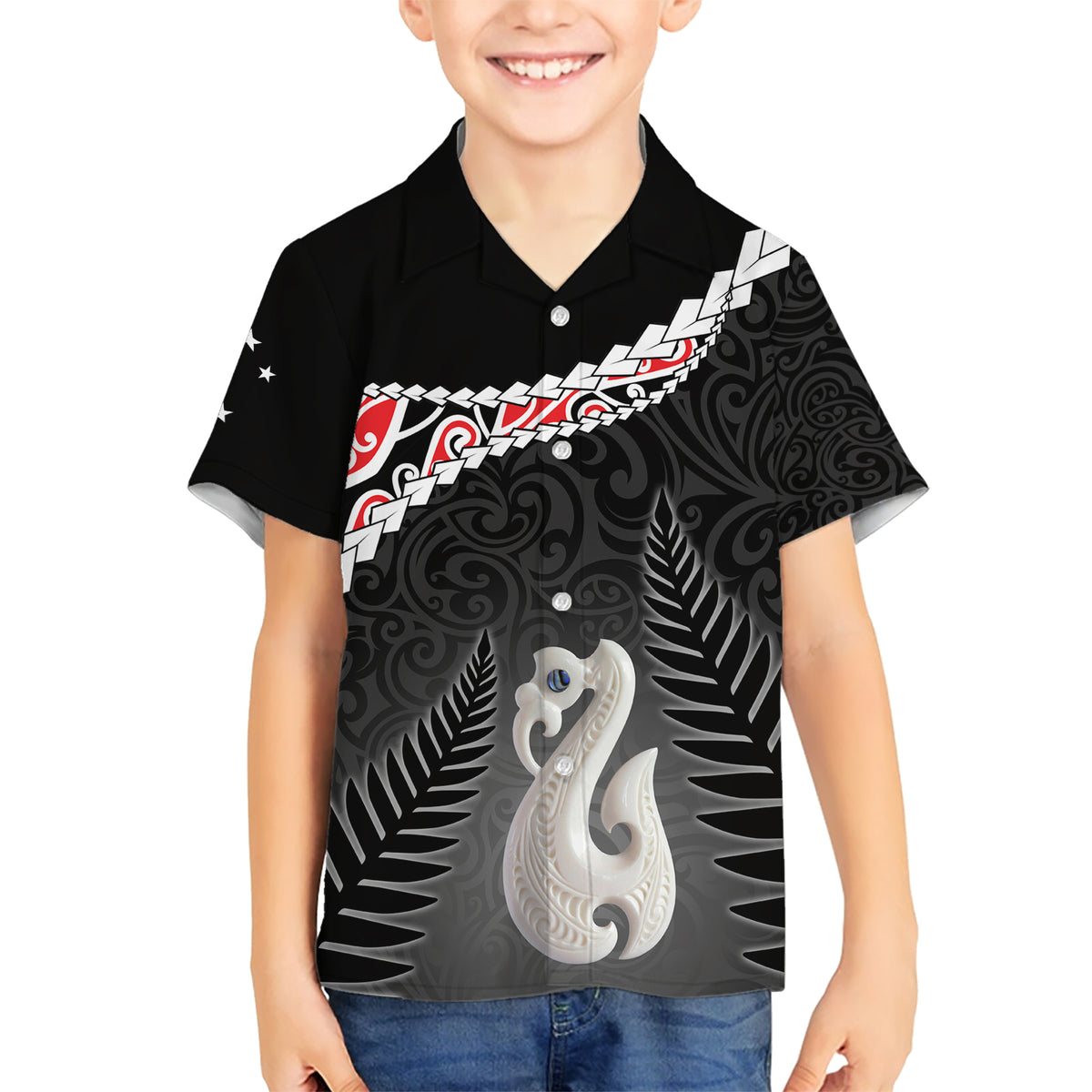 Personalised New Zealand Maori Hawaiian Shirt Manaia Mix Koru LT7 - Polynesian Pride