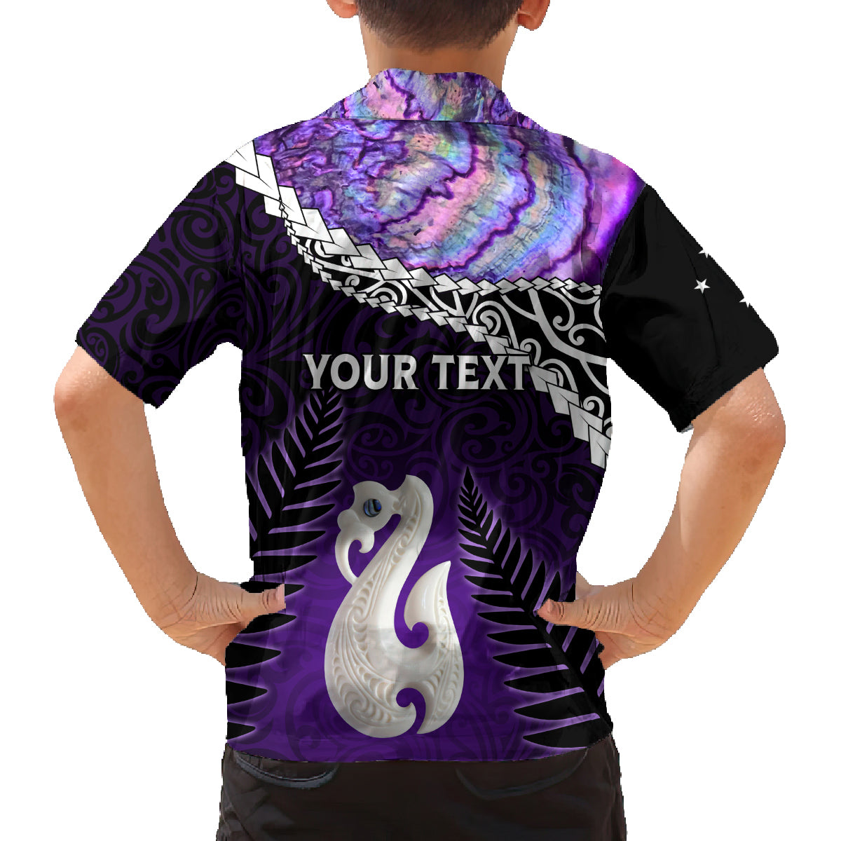 Personalised New Zealand Maori Family Matching Tank Maxi Dress and Hawaiian Shirt Manaia Paua Shell Purple LT7 - Polynesian Pride