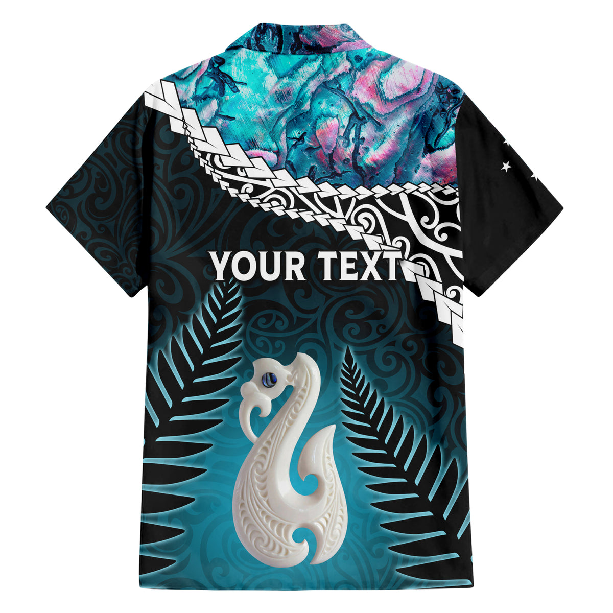 Personalised New Zealand Maori Hawaiian Shirt Manaia Paua Shell Turquoise LT7 - Polynesian Pride