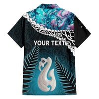 Personalised New Zealand Maori Hawaiian Shirt Manaia Paua Shell Turquoise LT7 - Polynesian Pride