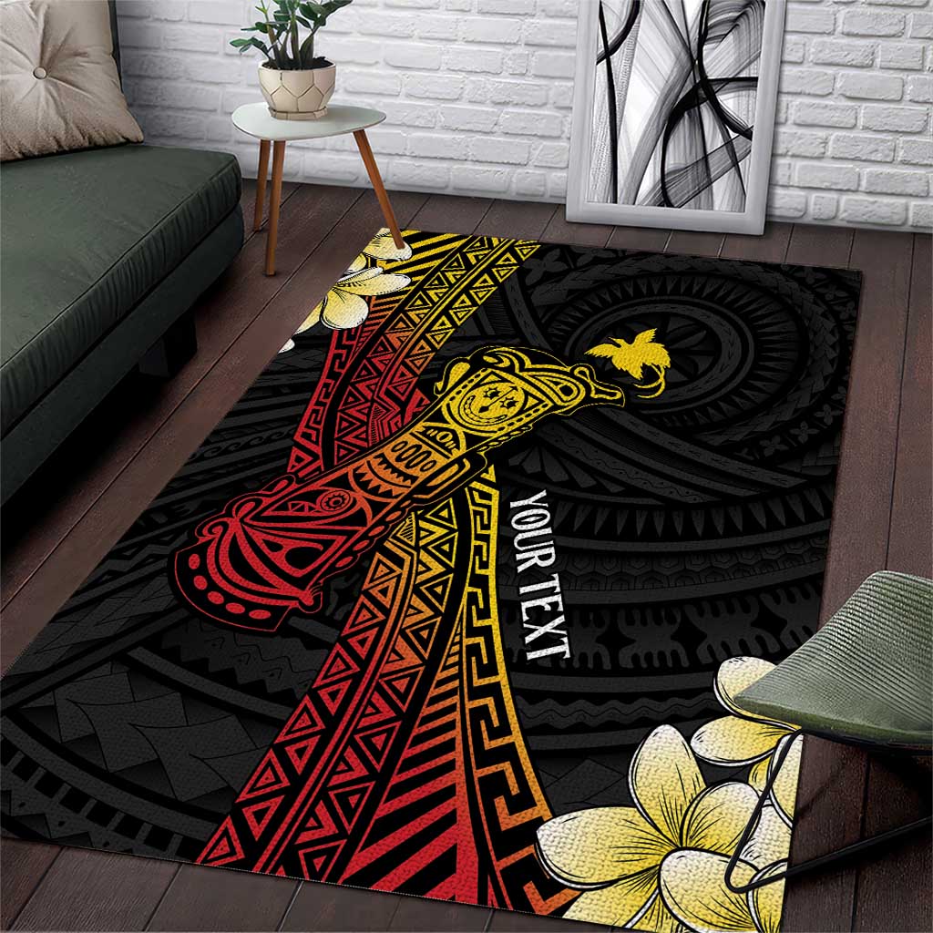 Personalized Papua New Guinea Area Rug Kundu Drum Carving Motifs