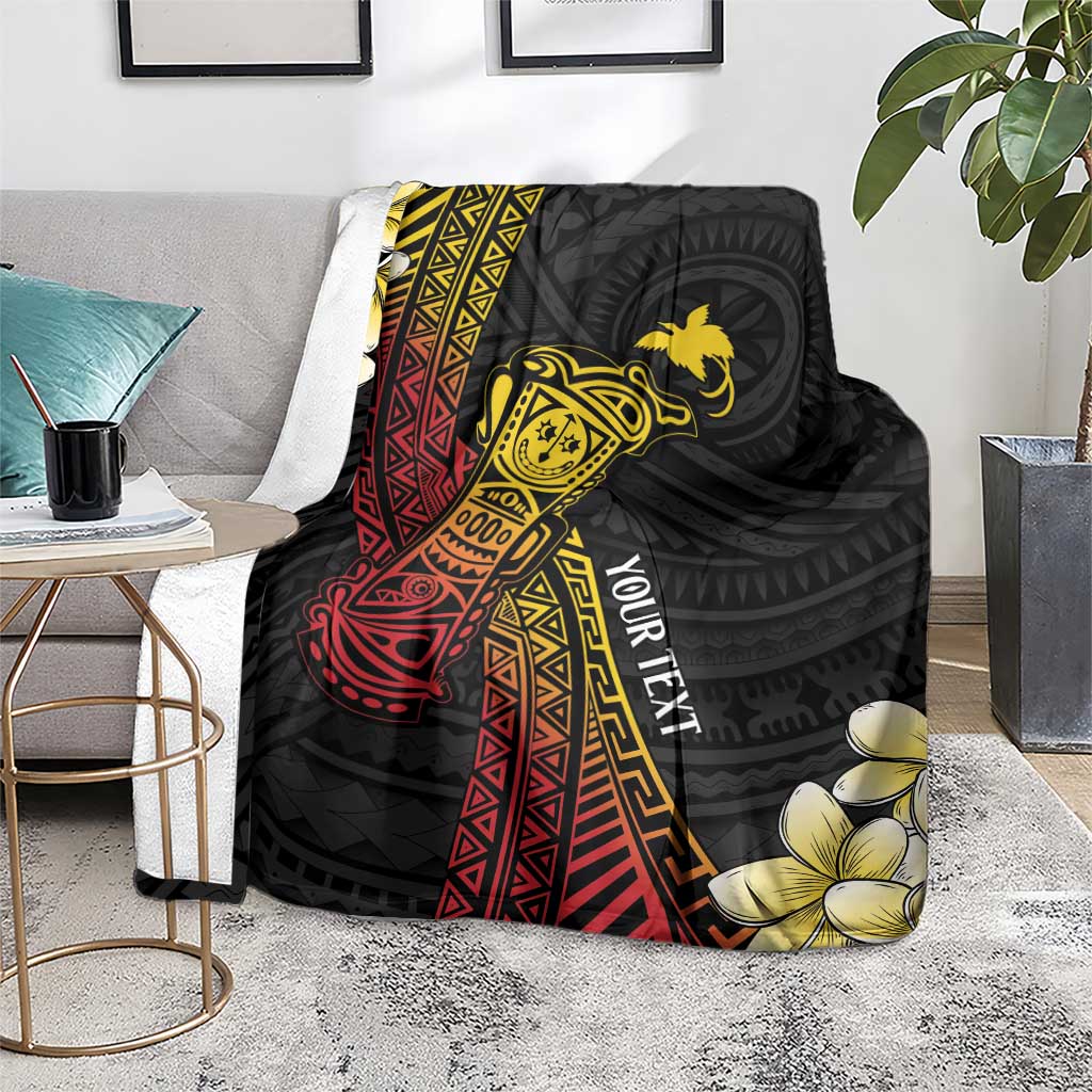 Personalized Papua New Guinea Blanket Kundu Drum Carving Motifs