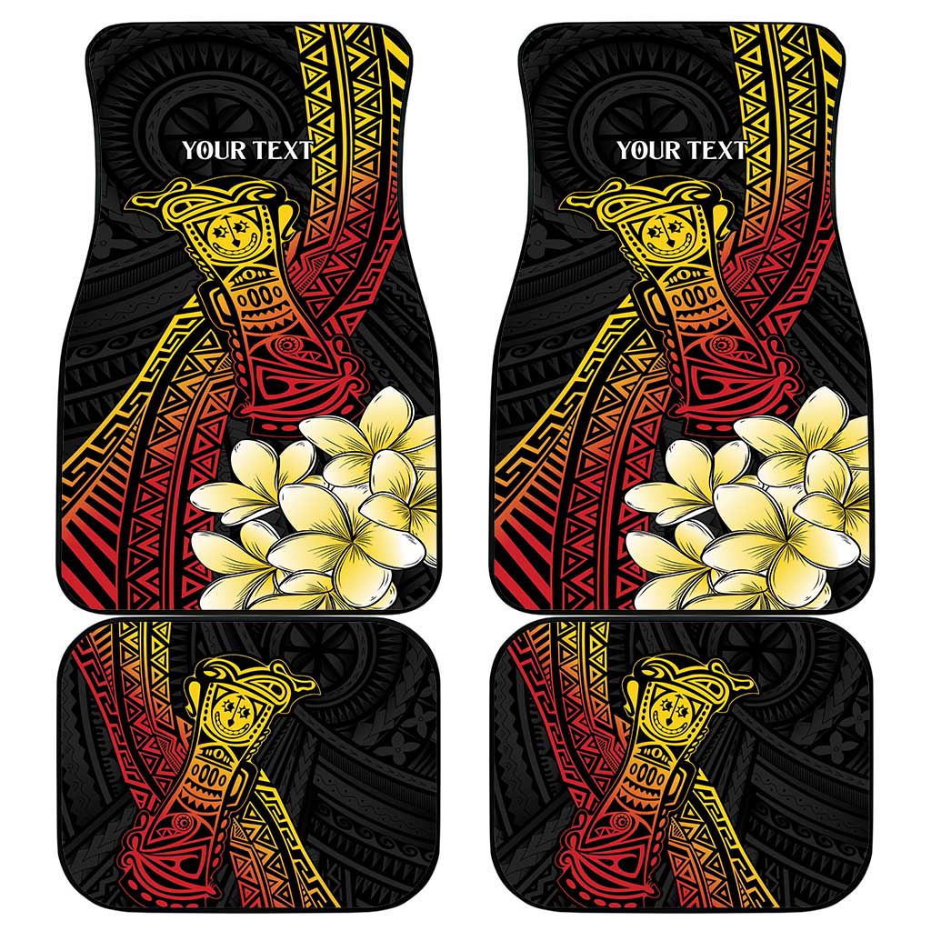 Personalized Papua New Guinea Car Mats Kundu Drum Carving Motifs