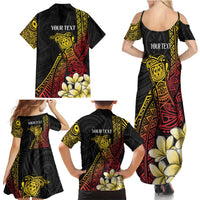 Personalized Papua New Guinea Family Matching Summer Maxi Dress and Hawaiian Shirt Kundu Drum Carving Motifs