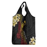 Personalized Papua New Guinea Grocery Bag Kundu Drum Carving Motifs