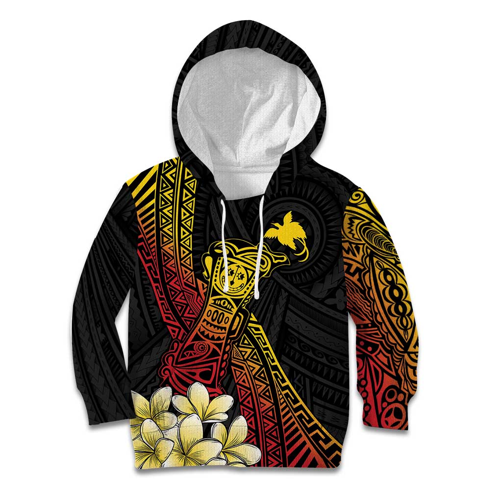Personalized Papua New Guinea Kid Hoodie Kundu Drum Carving Motifs