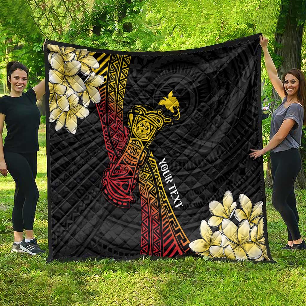 Personalized Papua New Guinea Quilt Kundu Drum Carving Motifs