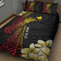 Personalized Papua New Guinea Quilt Bed Set Kundu Drum Carving Motifs