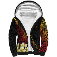 Personalized Papua New Guinea Sherpa Hoodie Kundu Drum Carving Motifs