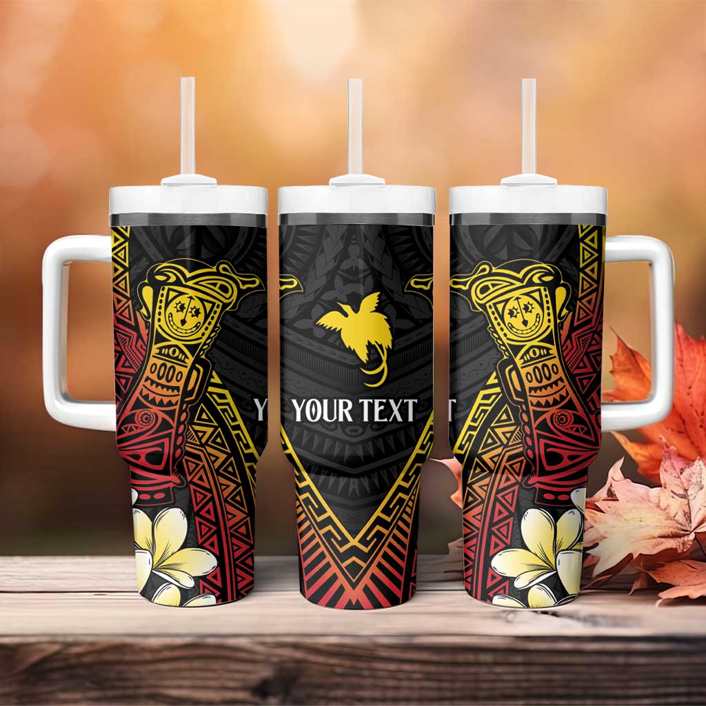 Personalized Papua New Guinea Tumbler With Handle Kundu Drum Carving Motifs LT7 - Polynesian Pride