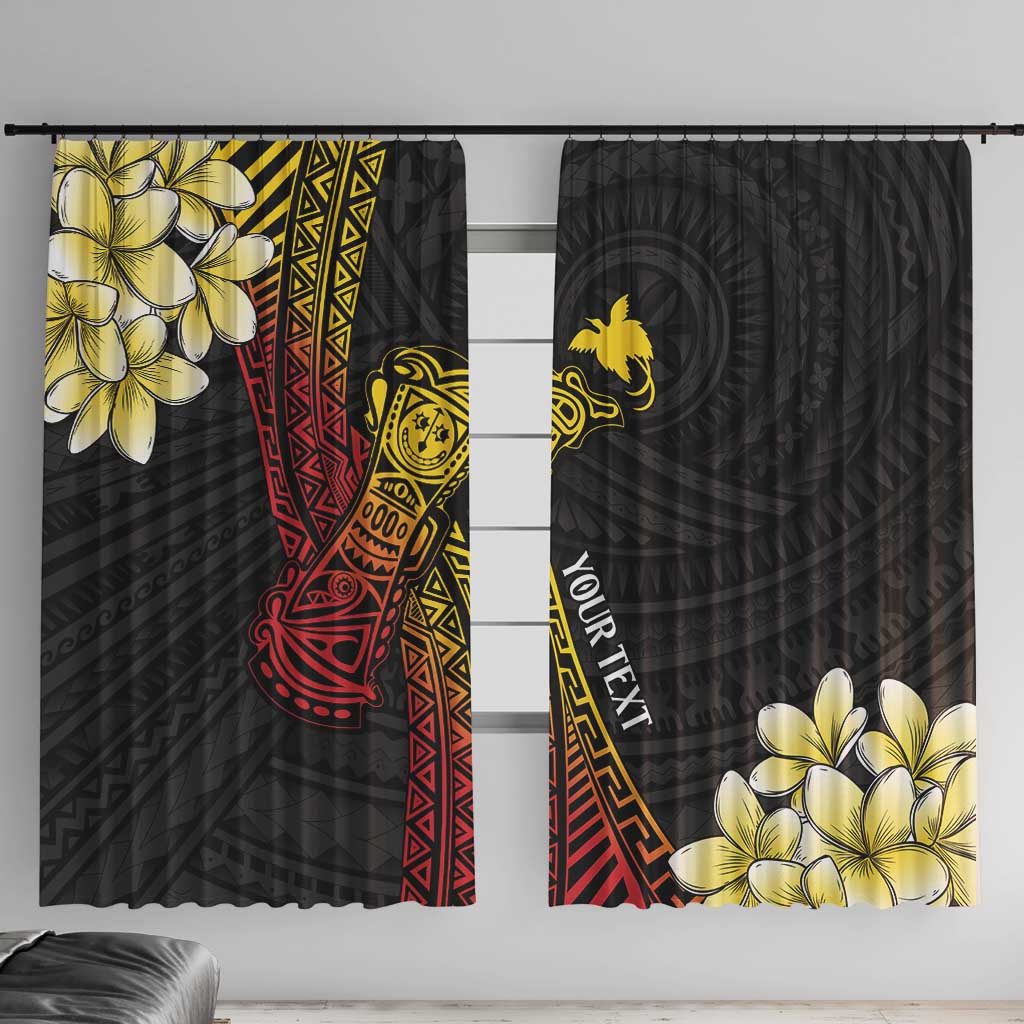 Personalized Papua New Guinea Window Curtain Kundu Drum Carving Motifs