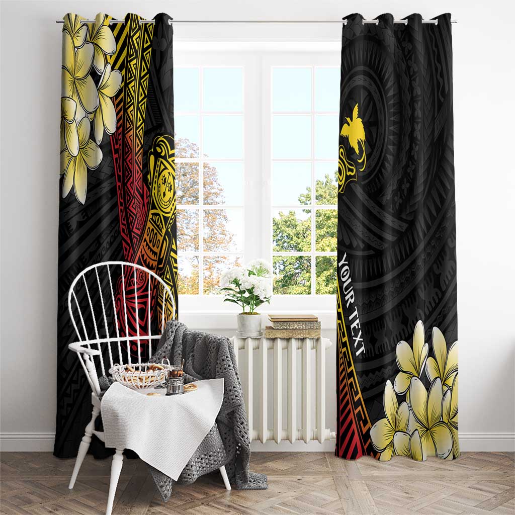 Personalized Papua New Guinea Window Curtain Kundu Drum Carving Motifs