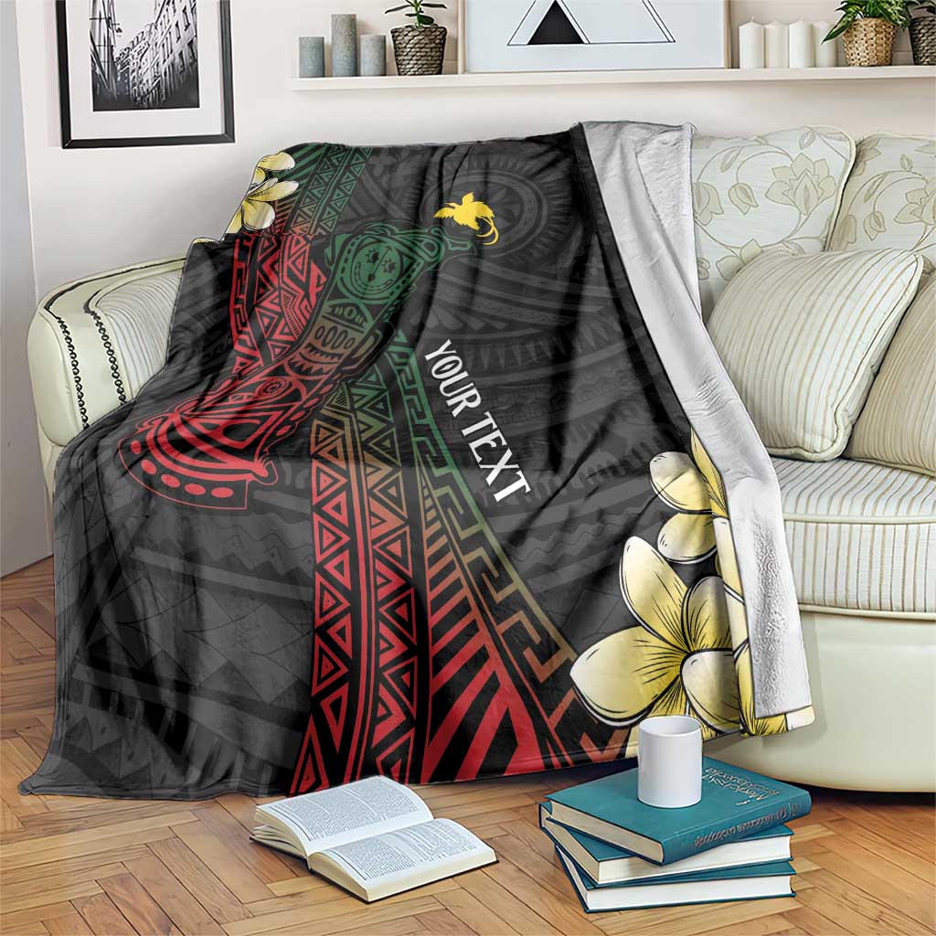 Personalized Papua New Guinea Blanket Kundu Drum Motifs - Sepik Colors