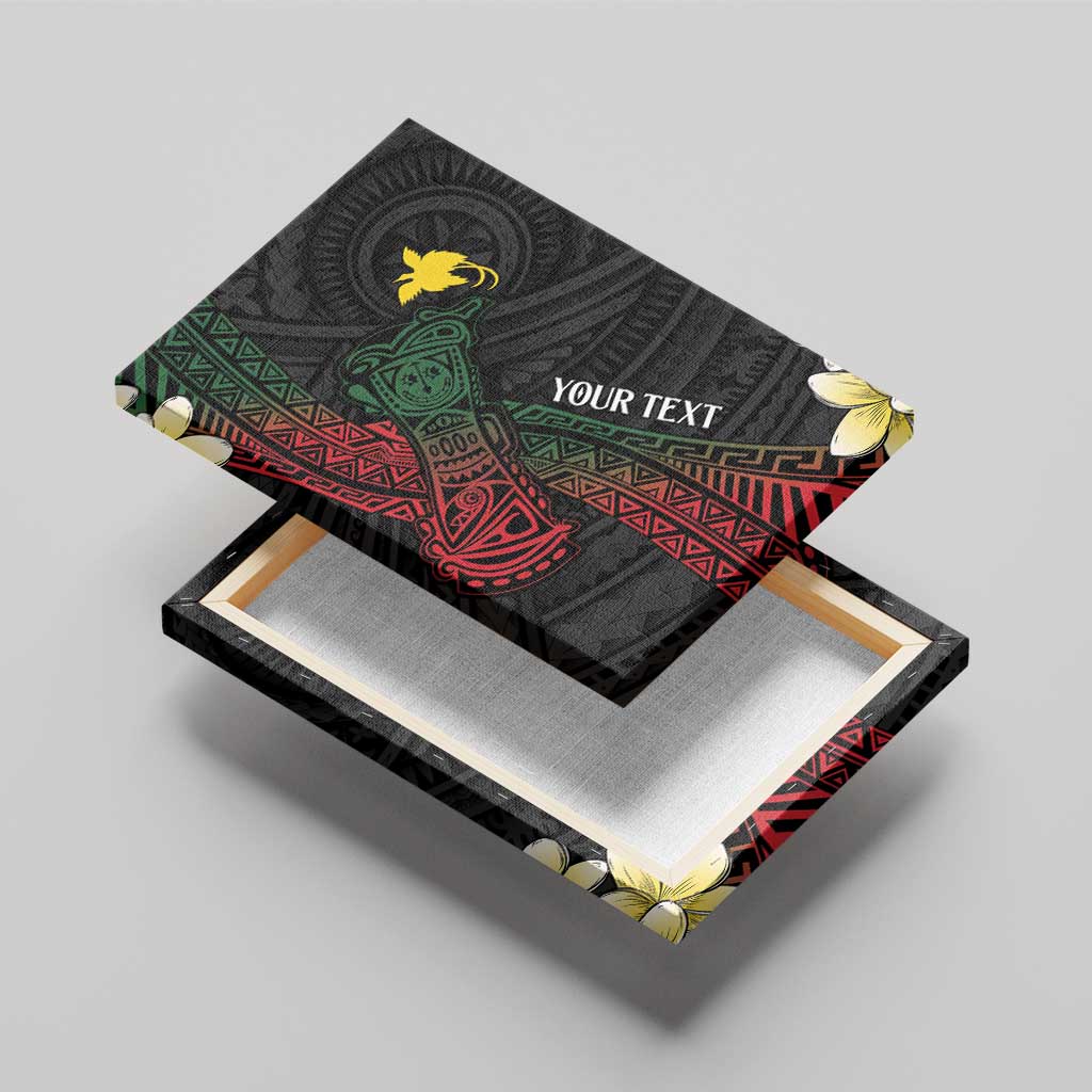 Personalized Papua New Guinea Canvas Wall Art Kundu Drum Motifs - Sepik Colors