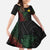 Personalized Papua New Guinea Family Matching Short Sleeve Bodycon Dress and Hawaiian Shirt Kundu Drum Motifs - Sepik Colors